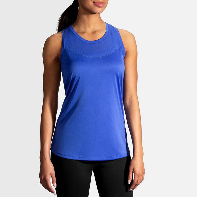 Brooks Stealth NZ - Women's Running Tank Top - Blue (80916-IQTM)